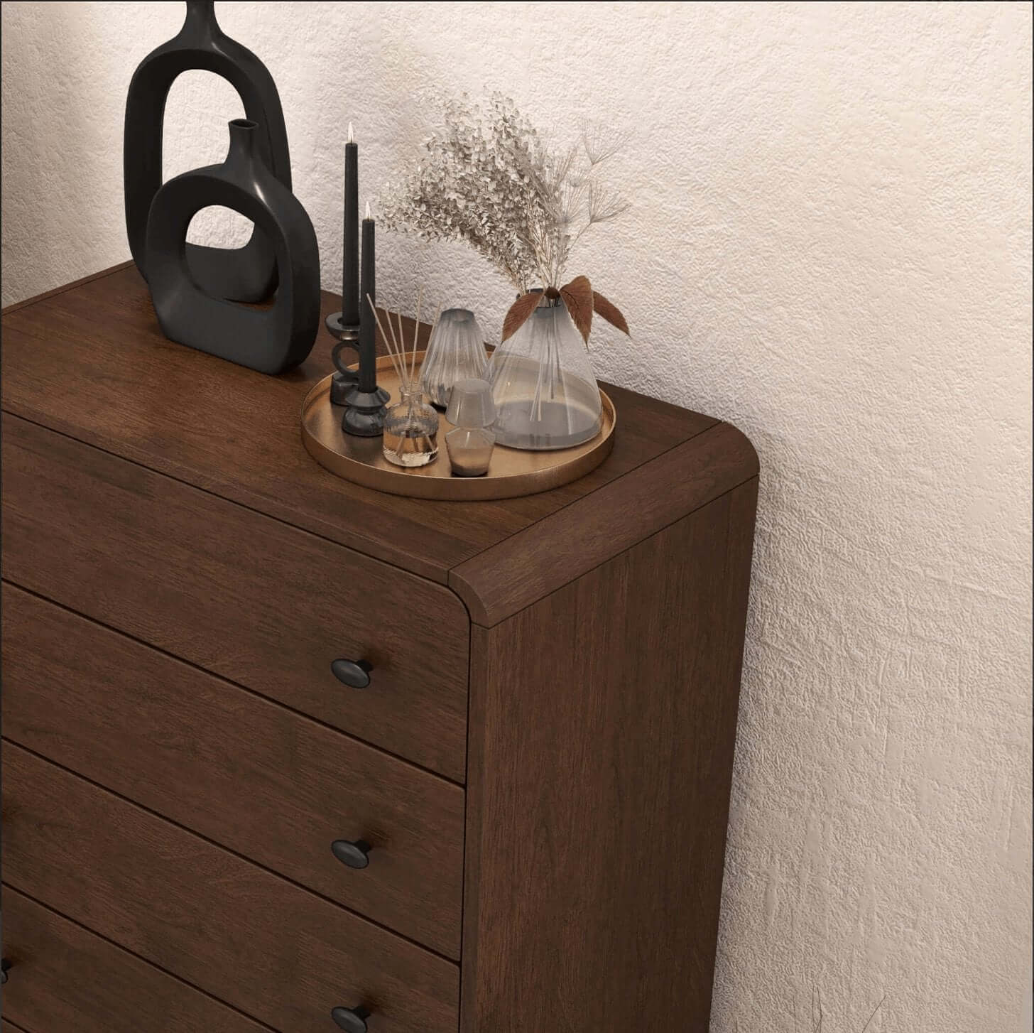 Alexa MCM Solid Wood Walnut Storage Dresser (2 Sizes)