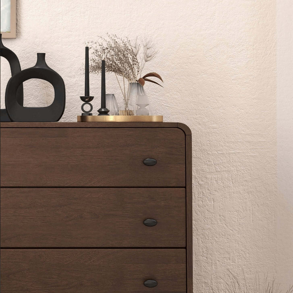 Alexa MCM Solid Wood Walnut Storage Dresser (2 Sizes)