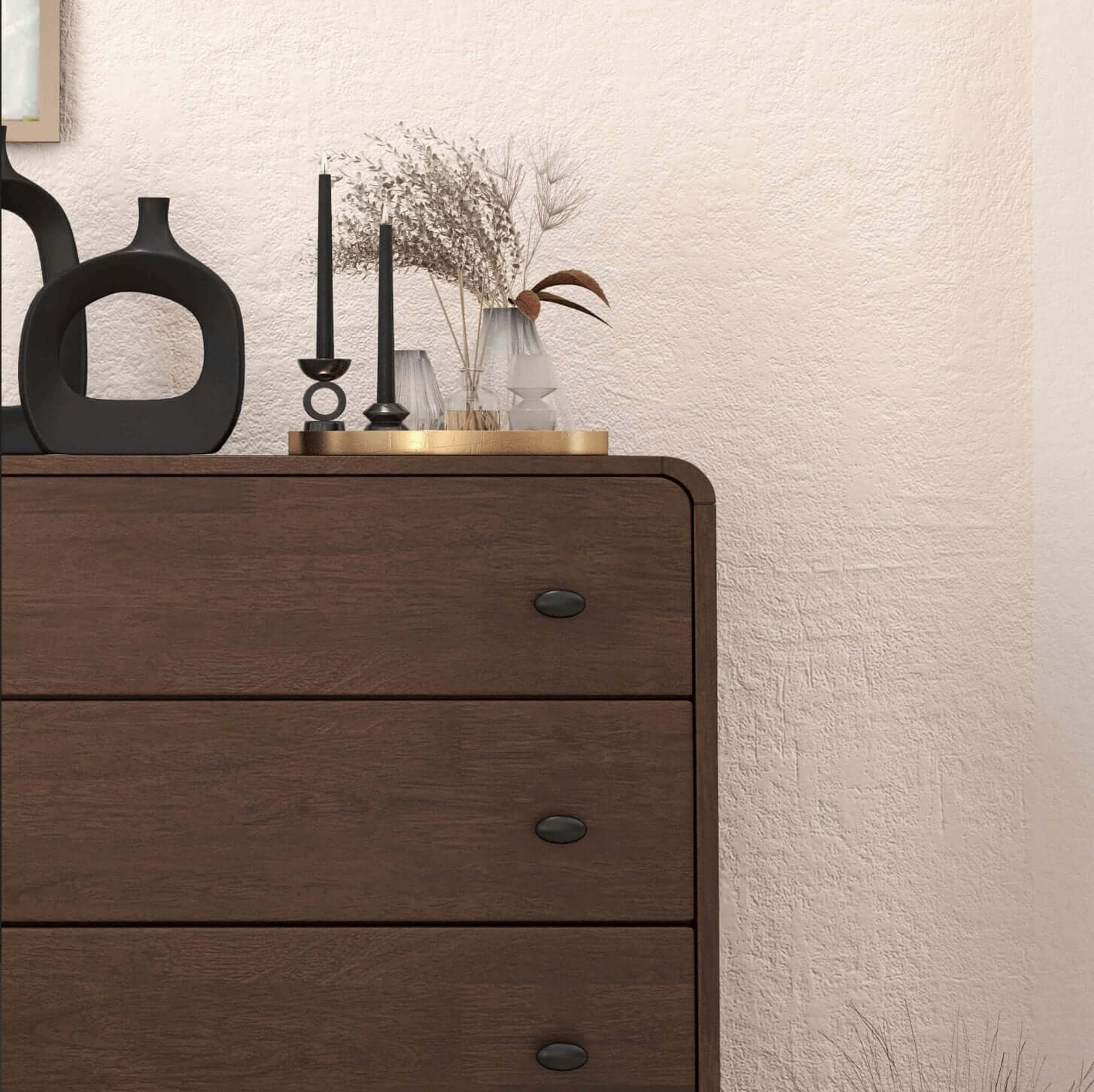 Alexa MCM Solid Wood Walnut Storage Dresser (2 Sizes)