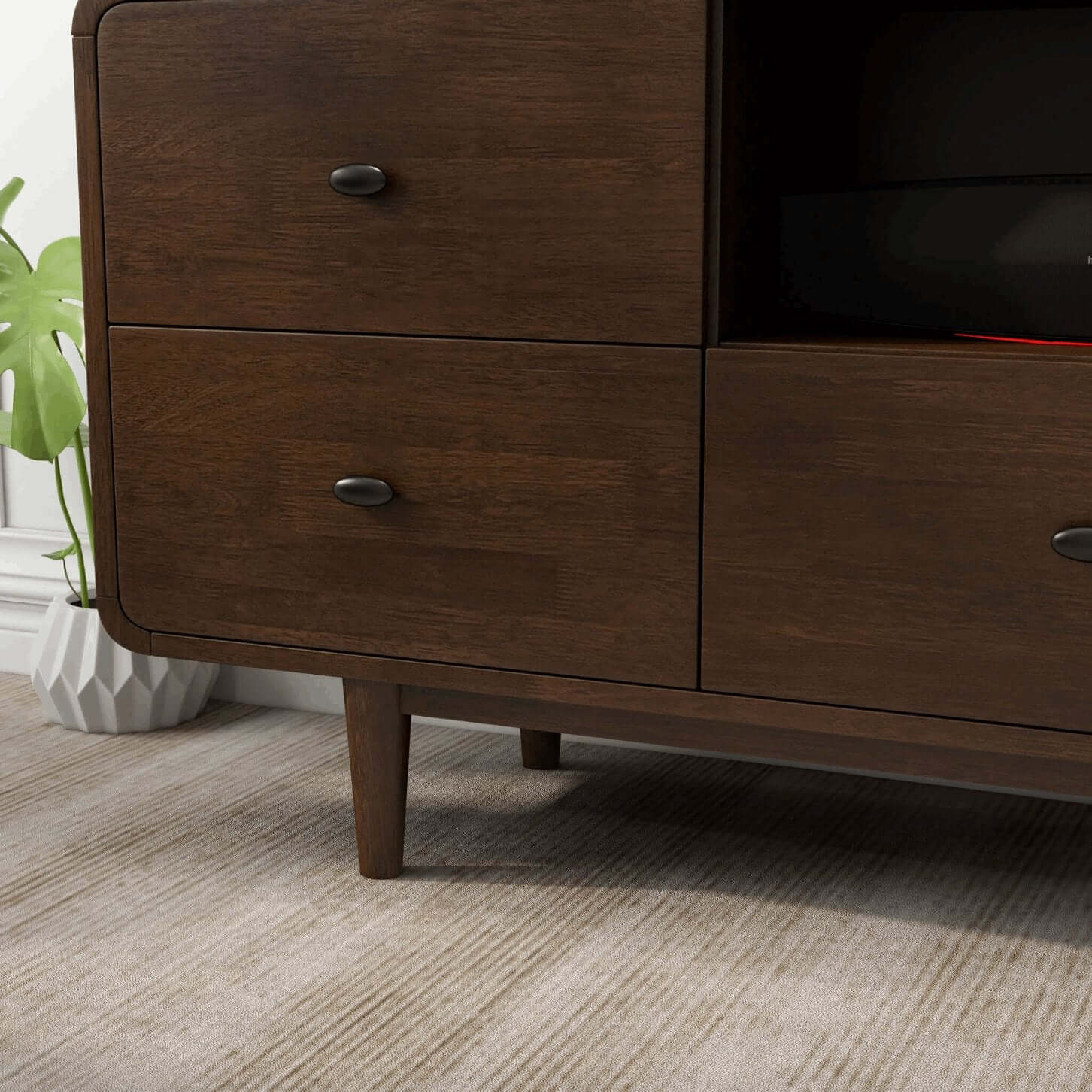 Alexa MCM Solid Wood Media Console TV Stand 71