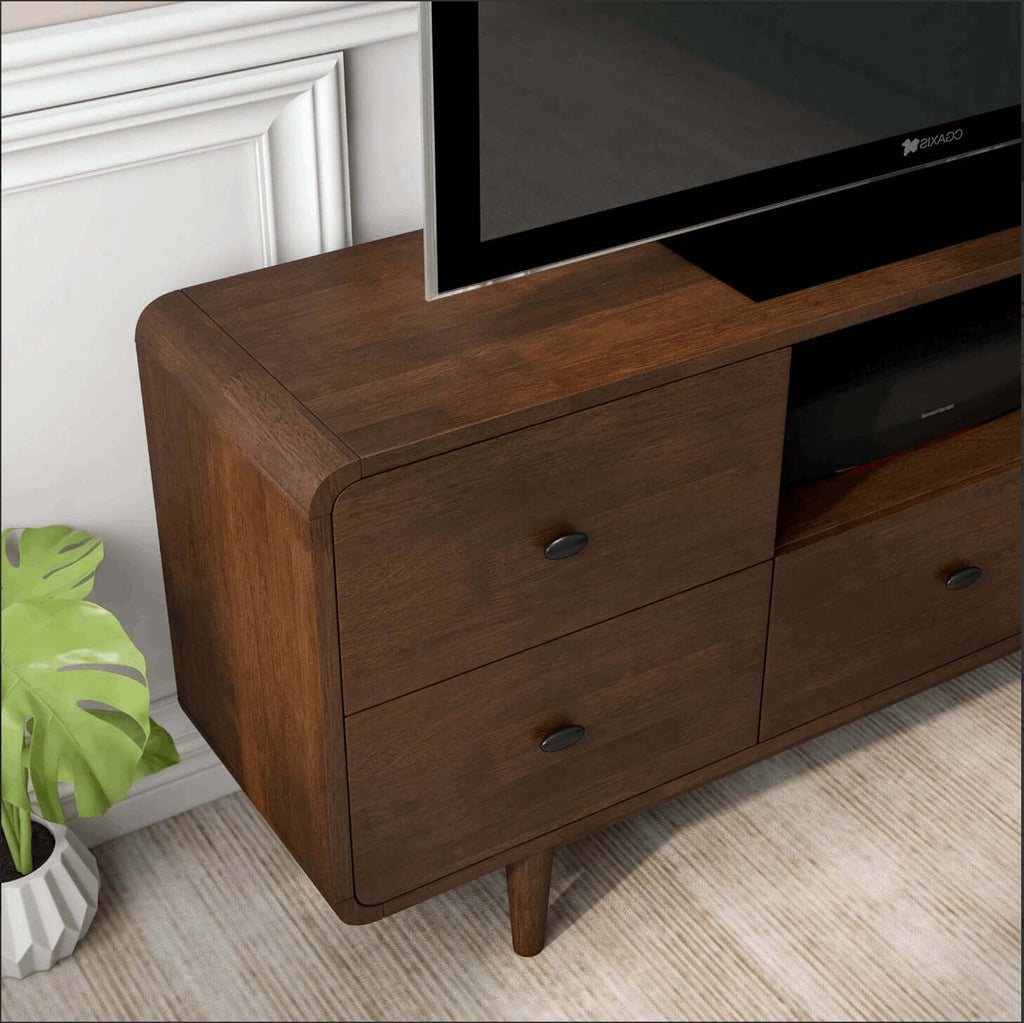 Alexa MCM Solid Wood Media Console TV Stand 71