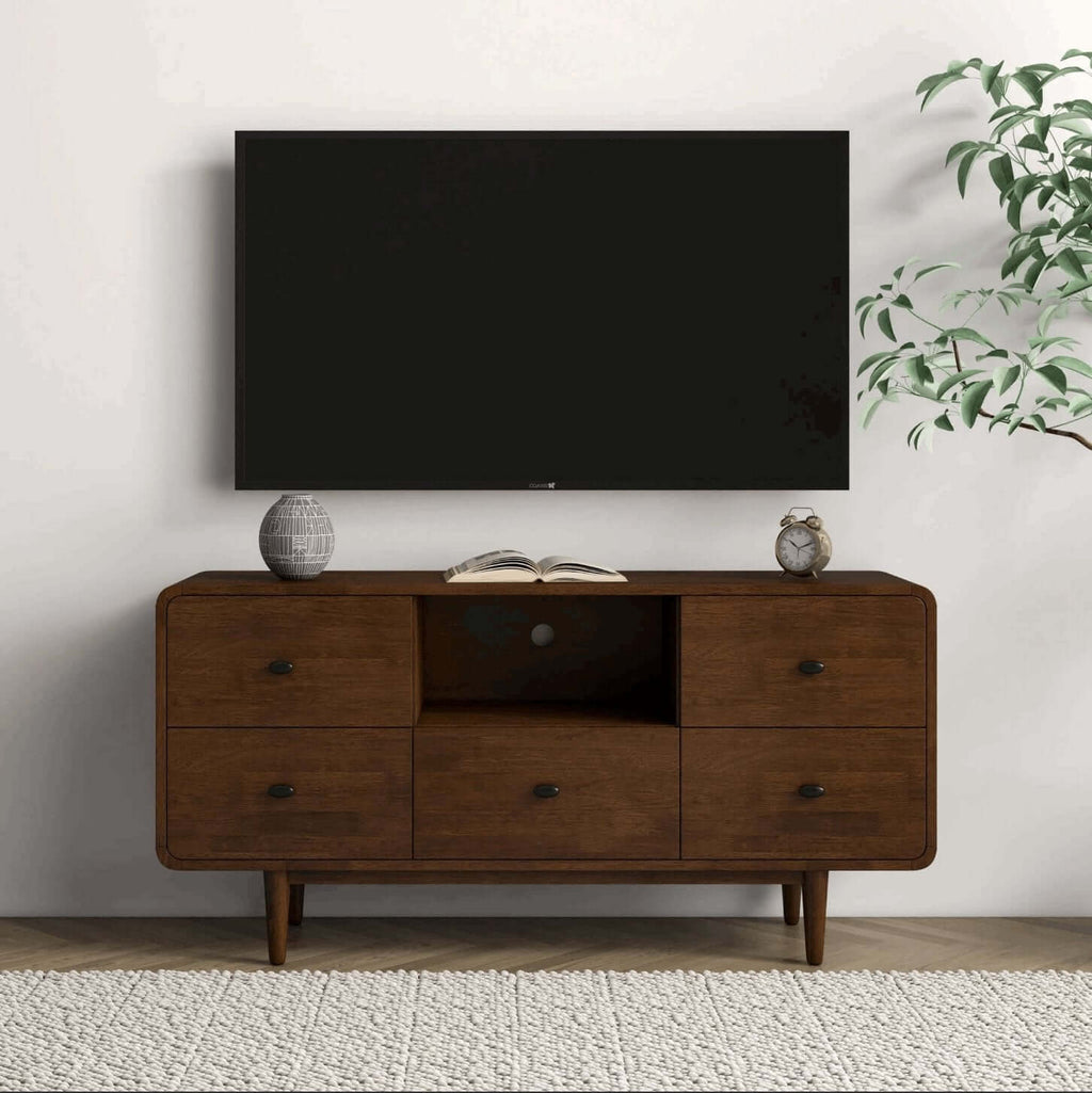 Alexa MCM Solid Wood Media Console TV Stand 71