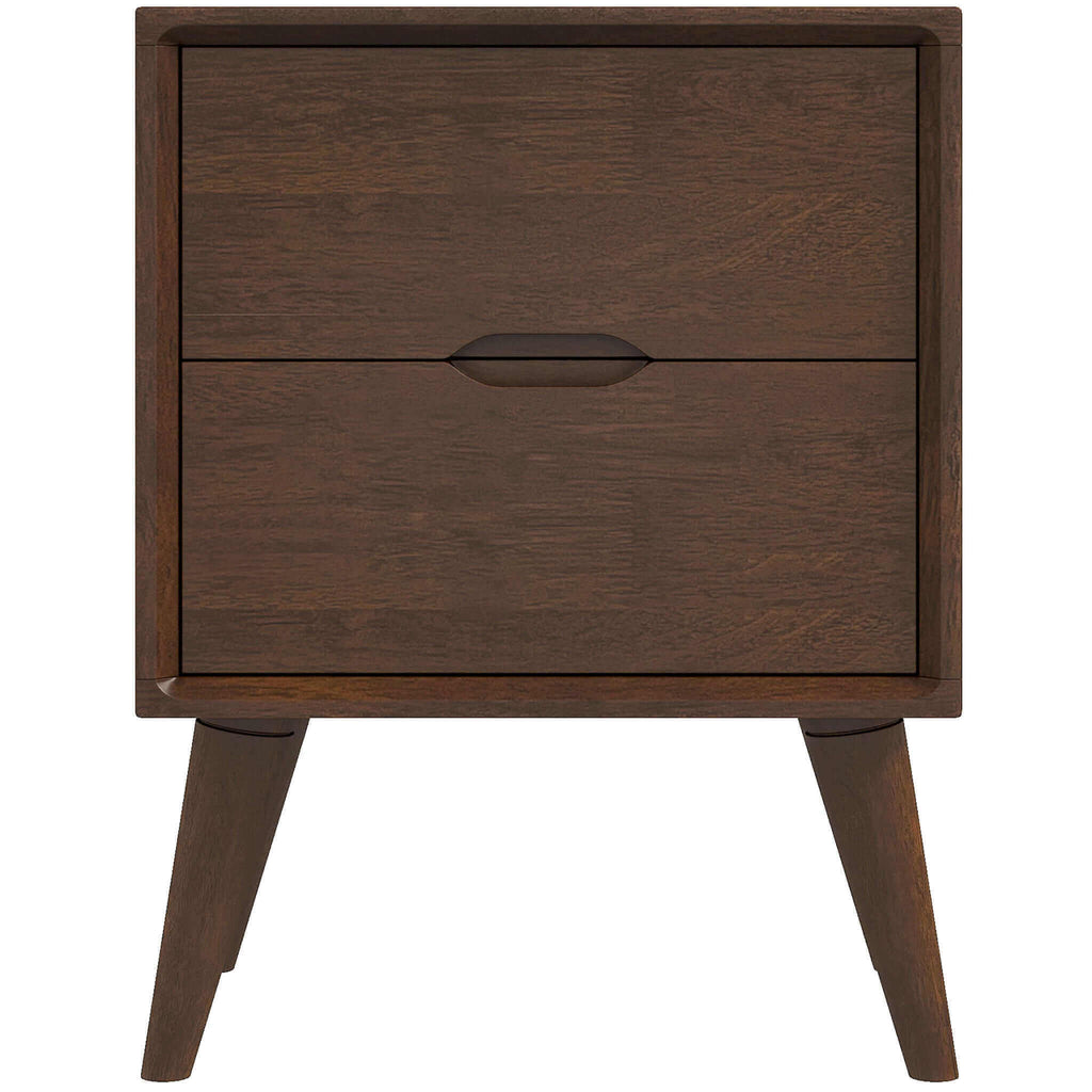 Alexandra MCM Solid Wood 2 Drawer Nightstand