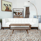 Alice 2 Tier Slatted Top Wood Coffee Table 44”