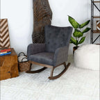 Alistair Tufted Fabric Upholstered Rocking Chair