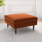 Amber MCM Square Upholstered Ottoman 32