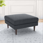 Amber MCM Square Upholstered Ottoman 32