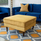 Amber MCM Square Upholstered Ottoman 32