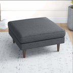 Amber MCM Square Upholstered Ottoman 32