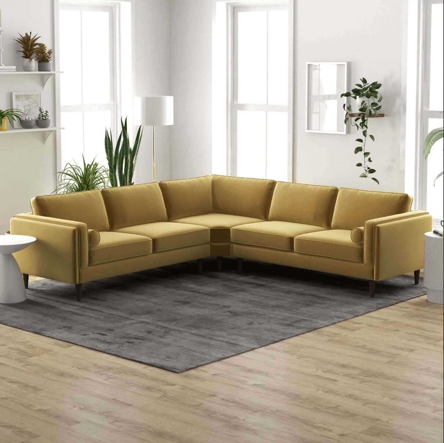 Amber MCM Corner Sectional Sofa 103 (5 Colors)