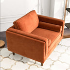 Amber MCM Velvet Accent Lounge Chair