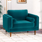 Amber MCM Velvet Accent Lounge Chair