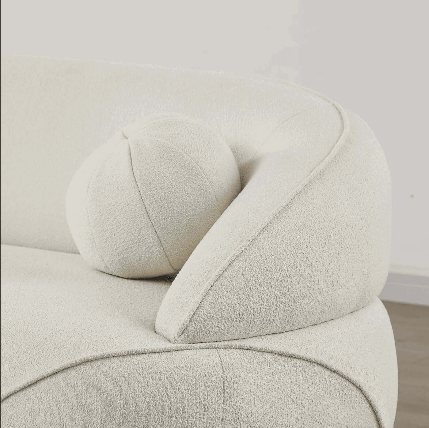 Andrew Modern Curved Boucle Sofa 84 (3 Colors)