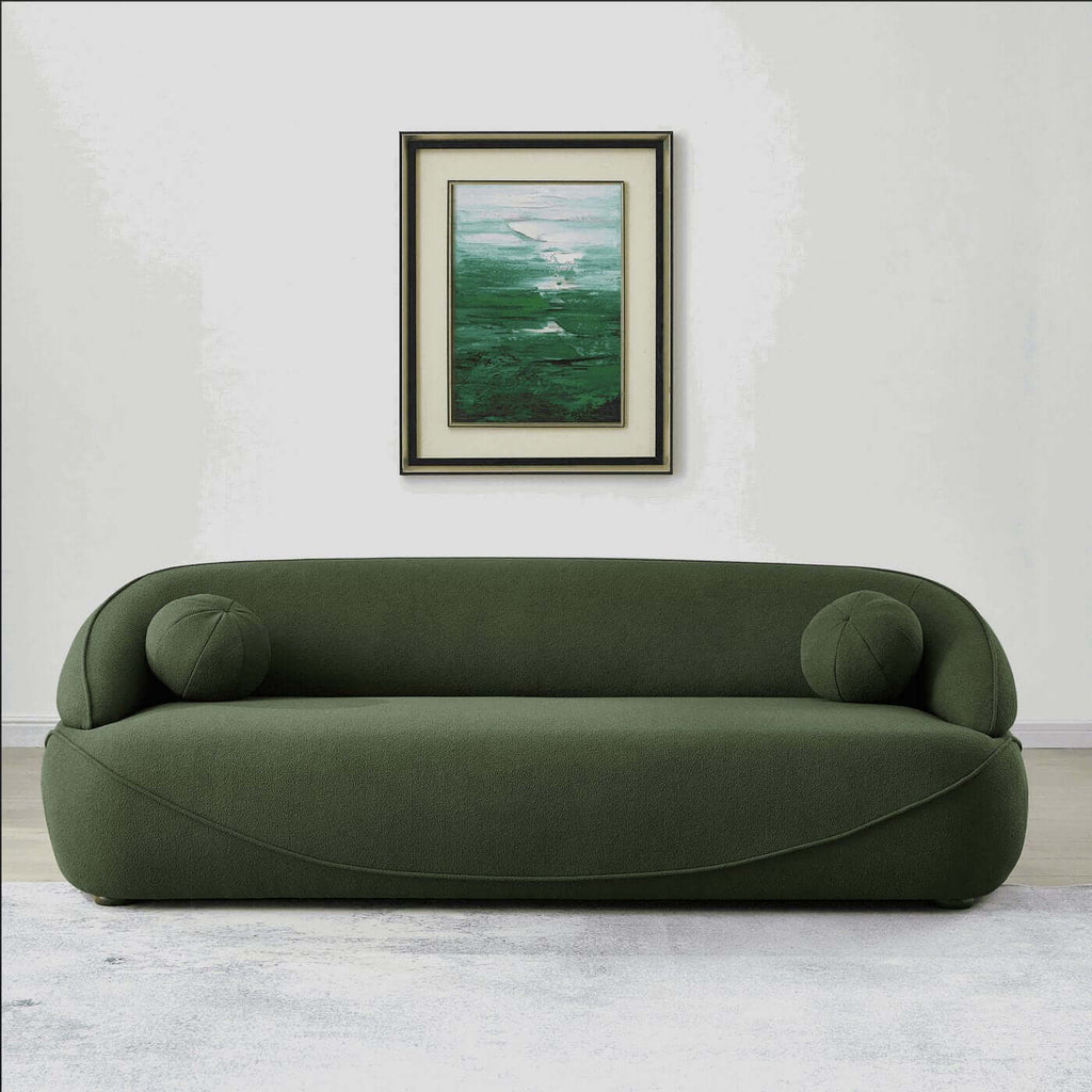 Andrew Modern Curved Boucle Sofa 84 (3 Colors)