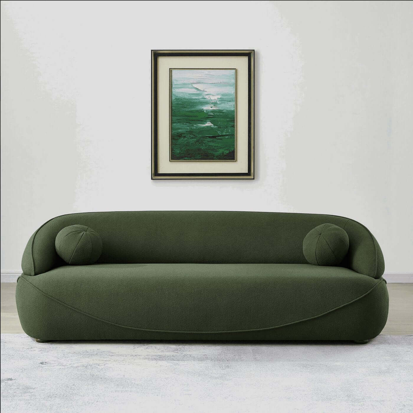 Andrew Modern Curved Boucle Sofa 84 (3 Colors)