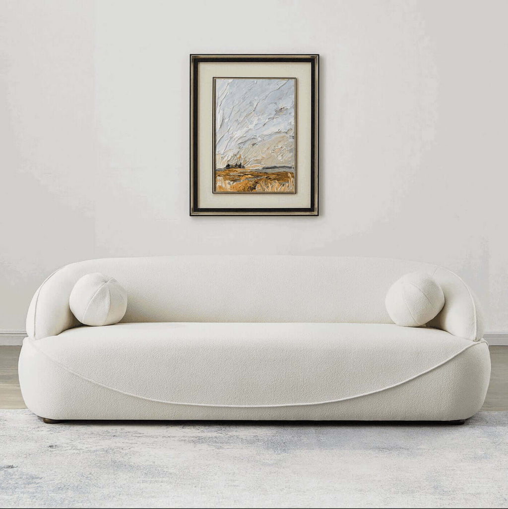 Andrew Modern Curved Boucle Sofa 84 (3 Colors)
