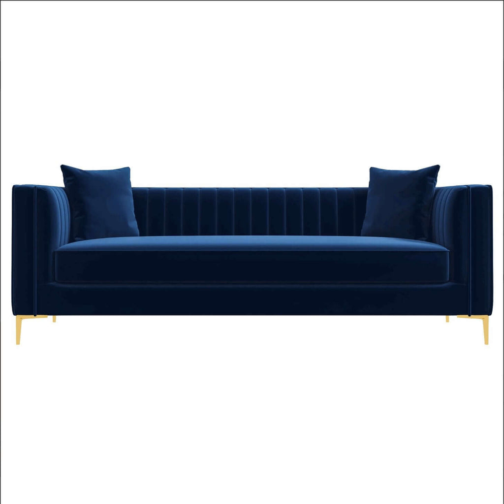 Angelina Midcentury Channel Tufted Sofa 84 (6 Colors)