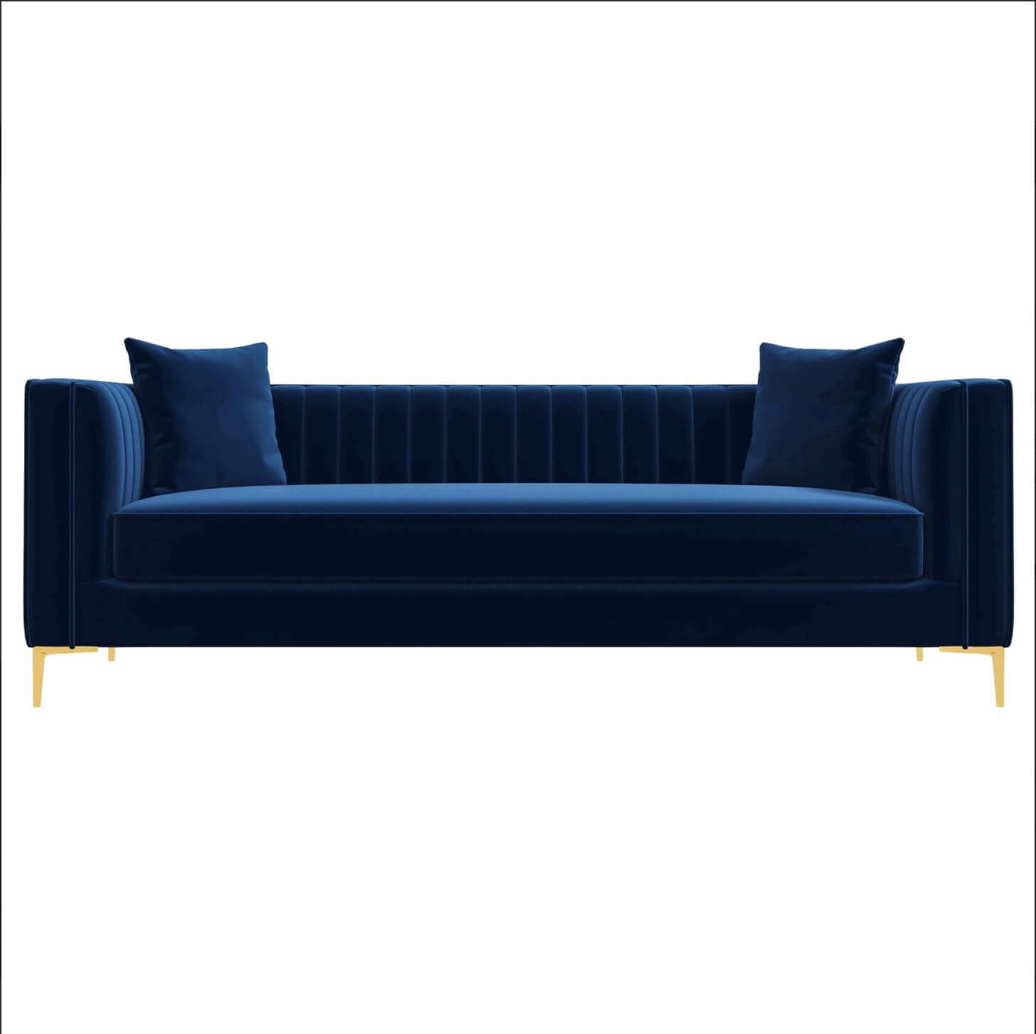 Angelina Midcentury Channel Tufted Sofa 84 (6 Colors)