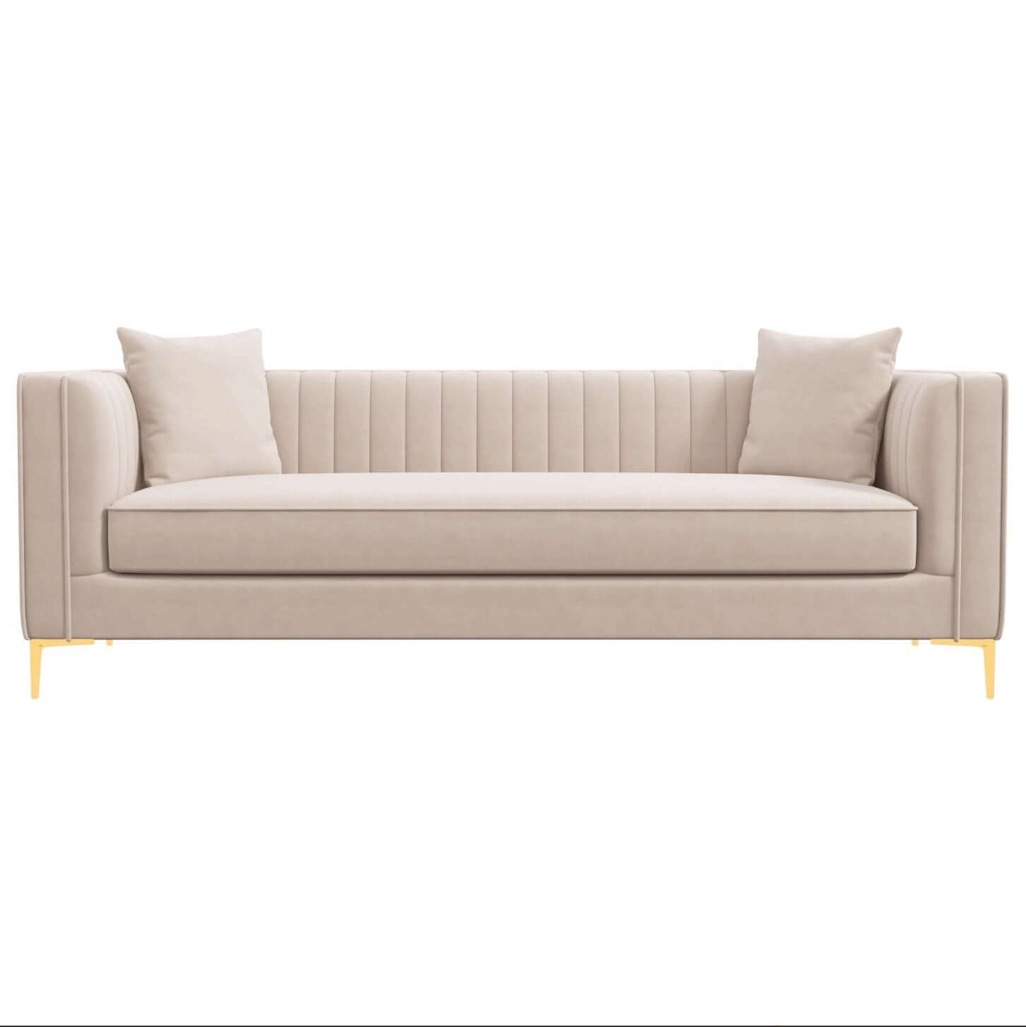Angelina Midcentury Channel Tufted Sofa 84 (6 Colors)