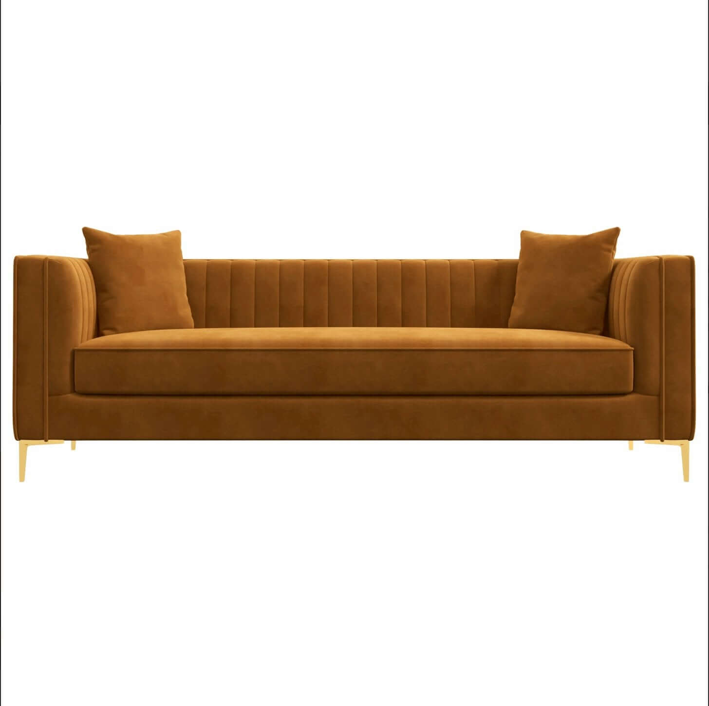 Angelina Midcentury Channel Tufted Sofa 84 (6 Colors)