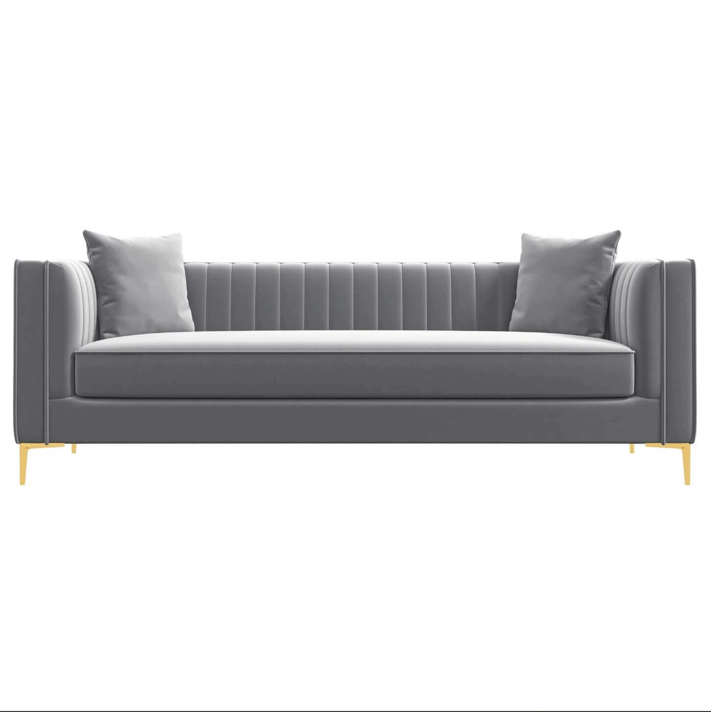 Angelina Midcentury Channel Tufted Sofa 84 (6 Colors)
