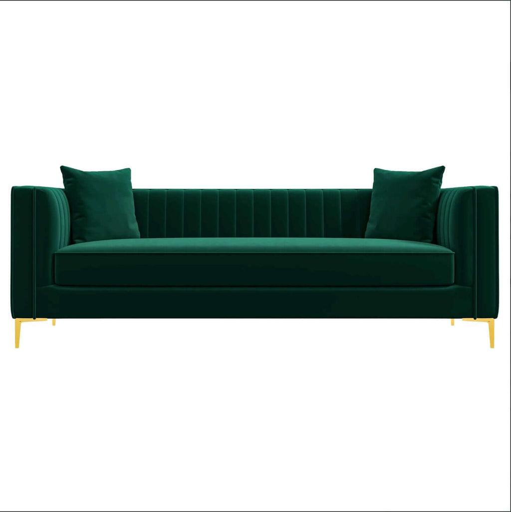 Angelina Midcentury Channel Tufted Sofa 84 (6 Colors)
