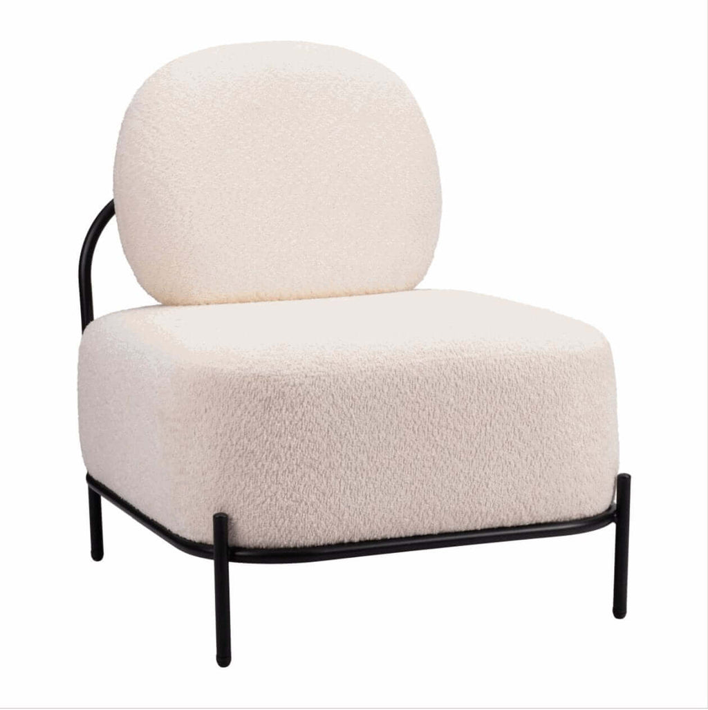 Arendal Teddy Fabric Upholstered Accent Armless Chair