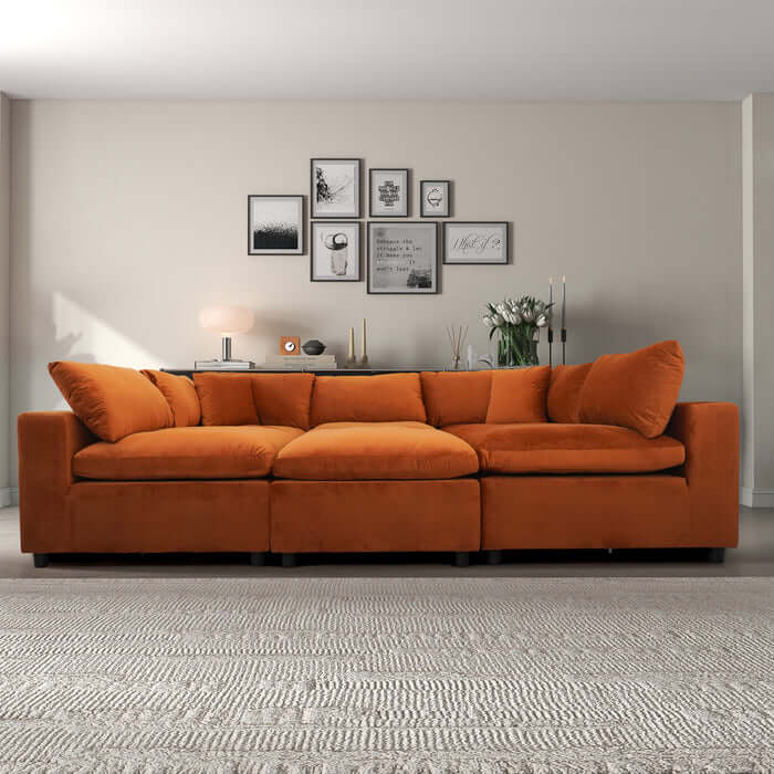 Hayward Velvet Modular Sectional Sofa 6pc (3 Colors)