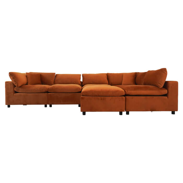 Hayward Velvet Modular Sectional Sofa 6pc (3 Colors)
