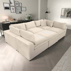 Hayward Velvet Modular Sectional Sofa 6pc (3 Colors)