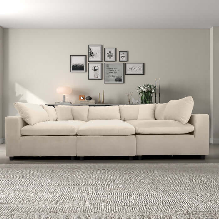 Hayward Velvet Modular Sectional Sofa 6pc (3 Colors)