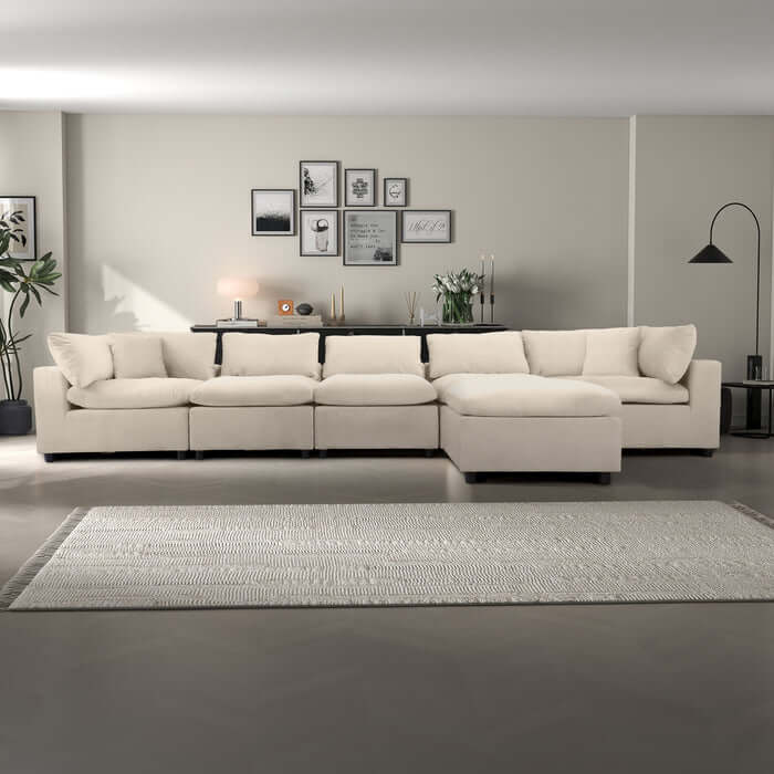 Hayward Velvet Modular Sectional Sofa 6pc (3 Colors)