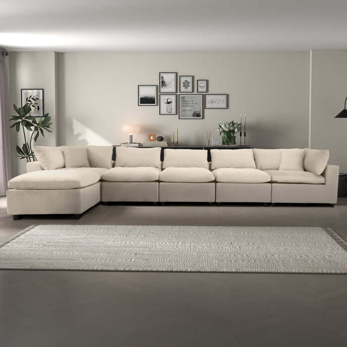 Hayward Velvet Modular Sectional Sofa 6pc (3 Colors)