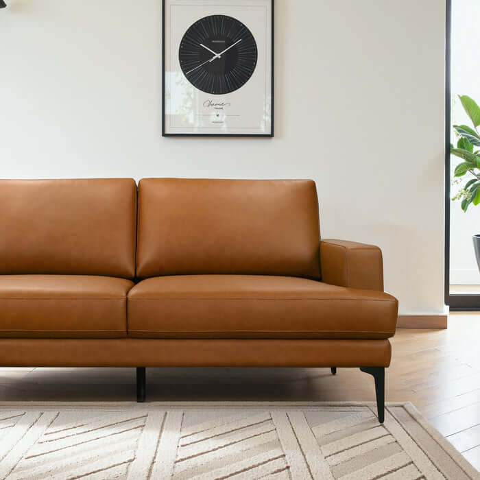 Bristol Vegan Leather Left-Facing Chaise Sofa Sectional 107.5W