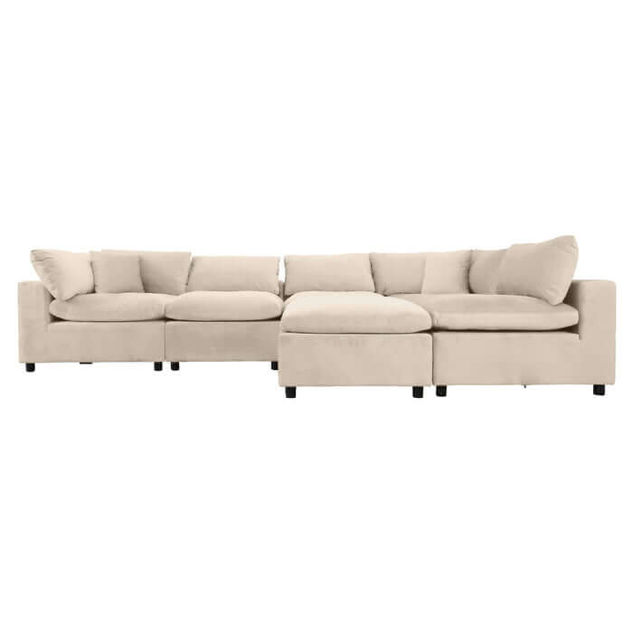 Hayward Velvet Modular Sectional Sofa 6pc (3 Colors)