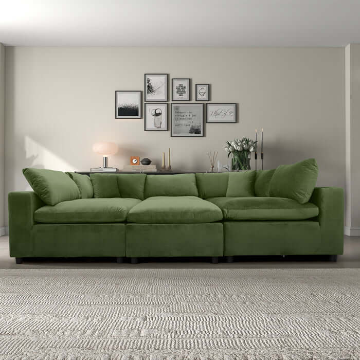 Hayward Velvet Modular Sectional Sofa 6pc (3 Colors)