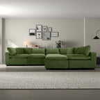 Hayward Velvet Modular Sectional Sofa 6pc (3 Colors)