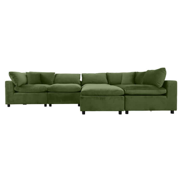Hayward Velvet Modular Sectional Sofa 6pc (3 Colors)
