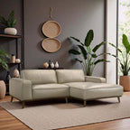 Kerrville Top-Grain Leather Chaise Sofa Sectional (2 Colors)