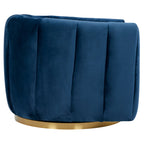 Cosey Green Channel Tufted Velvet Swivel Chair (3 Colors)