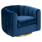 Cosey Green Channel Tufted Velvet Swivel Chair (3 Colors)