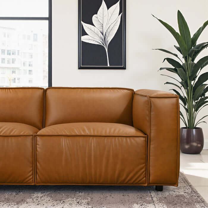 Findlay Vegan Leather Upholstered Corner Sofa Sectional 103