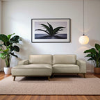 Kerrville Top-Grain Leather Chaise Sofa Sectional (2 Colors)