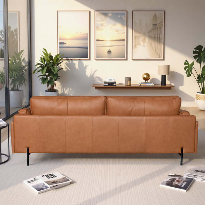 Utica MCM Premium Leather Sofa 88W