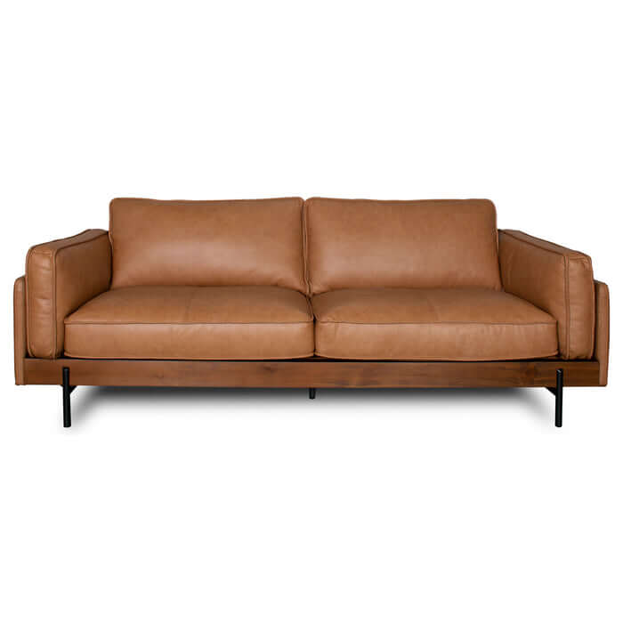 Utica MCM Premium Leather Sofa 88W