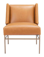 Atlanta Modern Deco Faux Leather Accent Chair