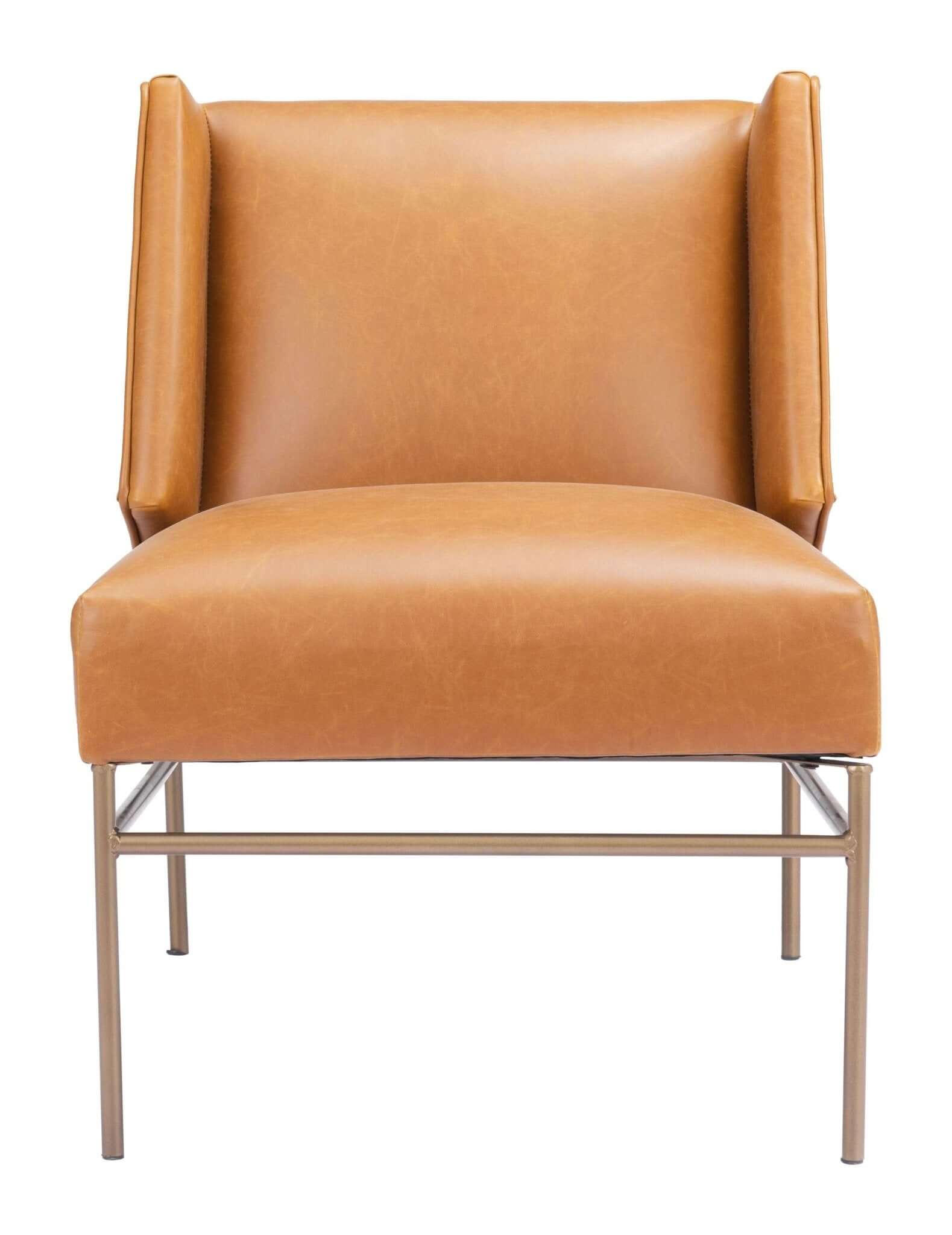 Atlanta Modern Deco Faux Leather Accent Chair
