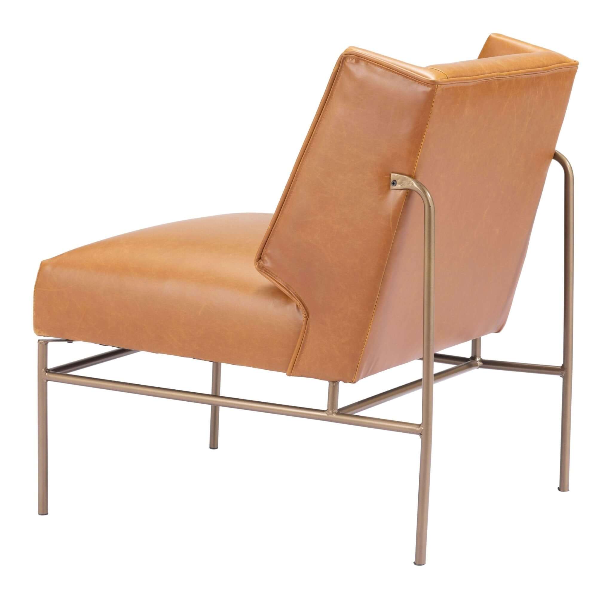 Atlanta Modern Deco Faux Leather Accent Chair