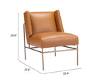 Atlanta Modern Deco Faux Leather Accent Chair
