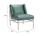 Atlanta Modern Deco Faux Leather Accent Chair
